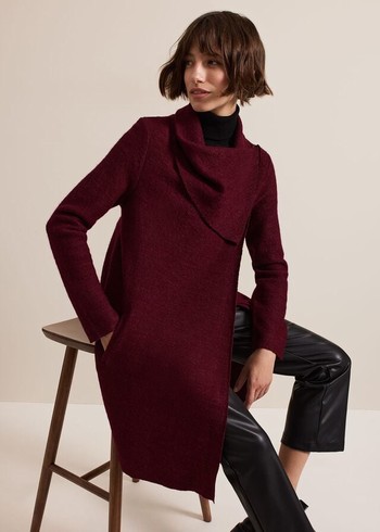 Phase Eight Bellona Knitwear Dark Red USA | 0716592-BM